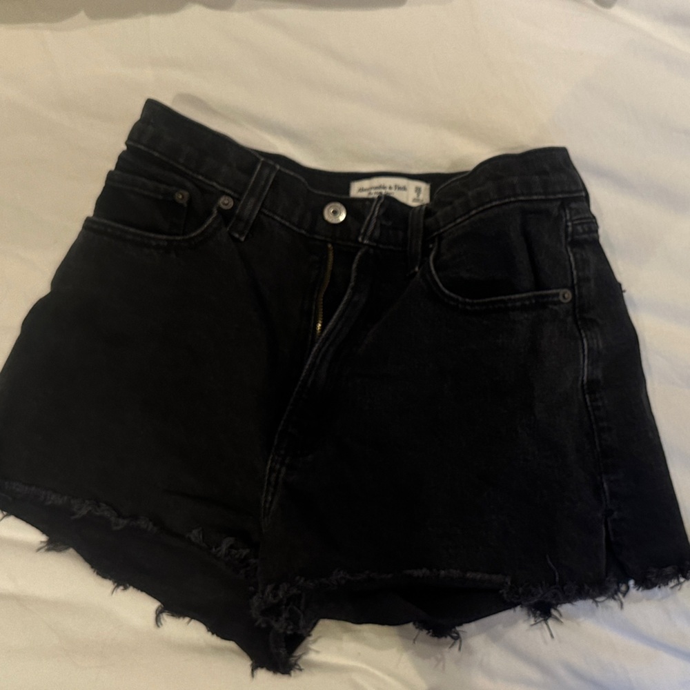 Abercrombie Black Denim Shorts